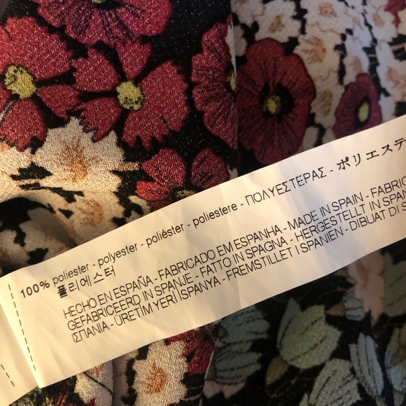 Floral Print Bohemian Inspired Long Sleeve A-Line Dress by Zara (Nwot/new) - Picture 10 of 11